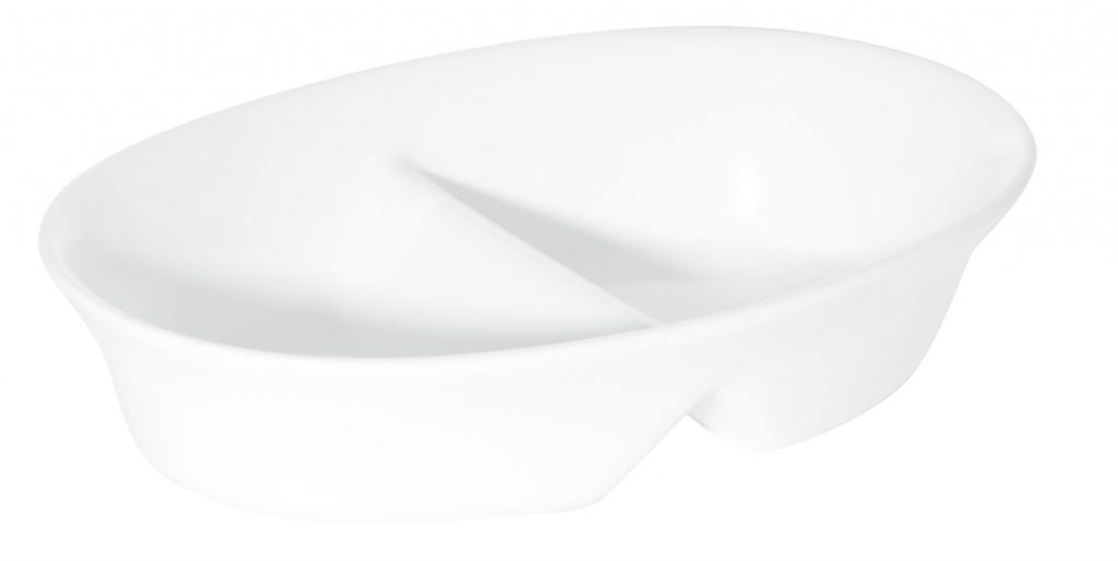ACCENTS RANGE-OVAL DIVIDED BOWL 20cm (6)