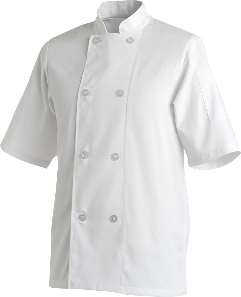 BASIC CHEF JACKETS – SHORT SLEEVES (Note: Please specify order code for correct size when placing order)