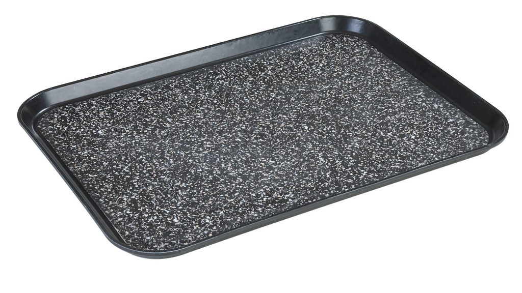 NON-SKID TRAYS -MARBLE BLACK – 514 x 381mm