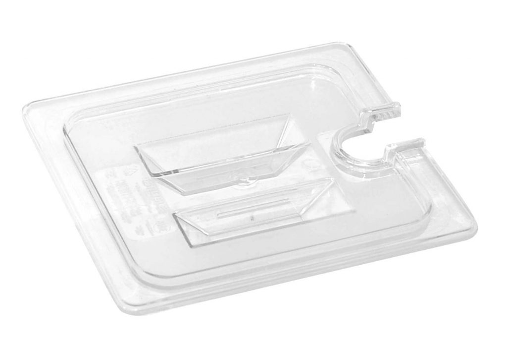 NOTCHED LIDS -INSERT – FULL LID NOTCHED POLYCARB (CLEAR)