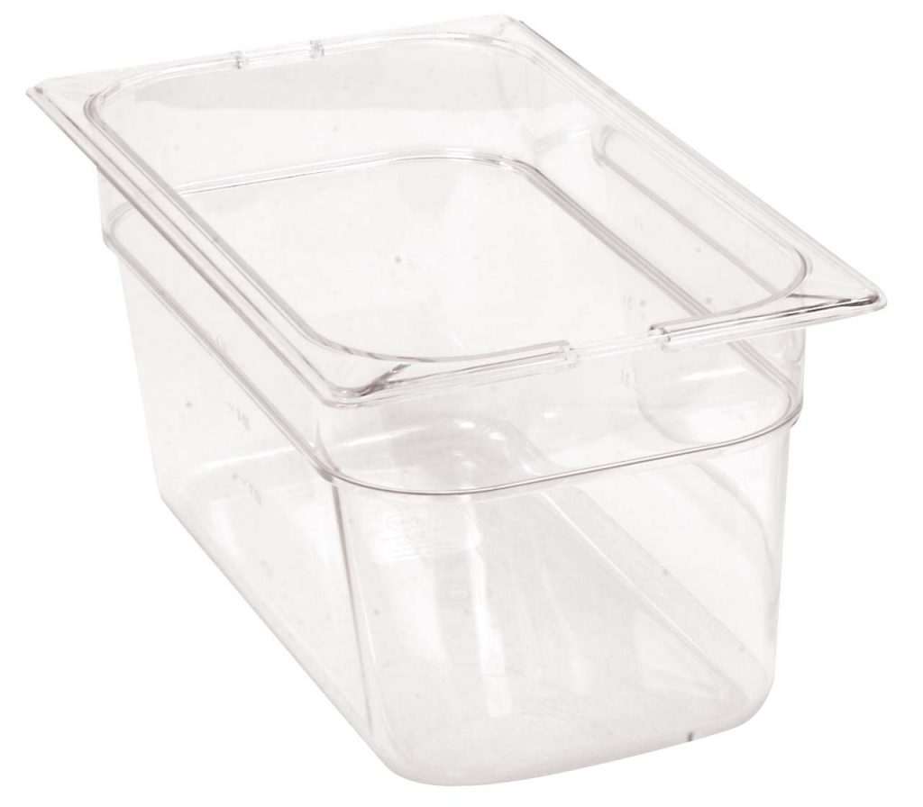 FOOD PANS THIRD -INSERT – THIRD 100mm POLYCARB (CLEAR) – 3.6Lt