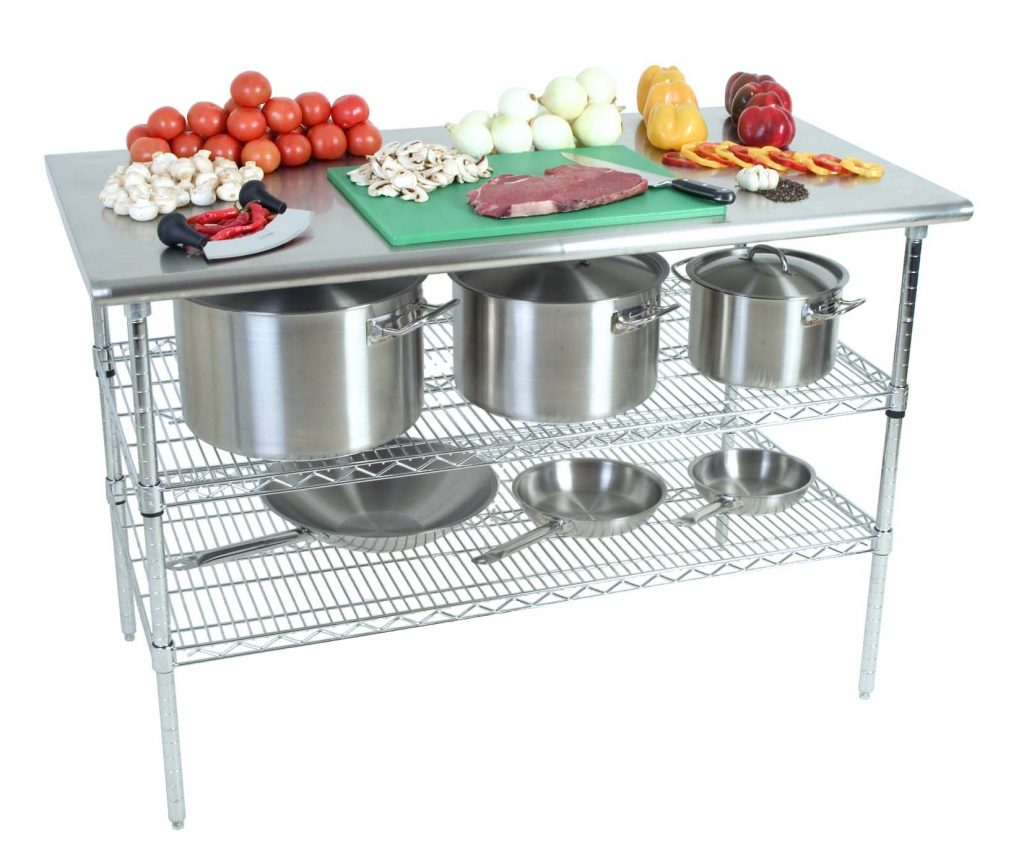 WORK TABLES- 2 TIER – PLAIN TOP – 1300 x 690 x 870mm