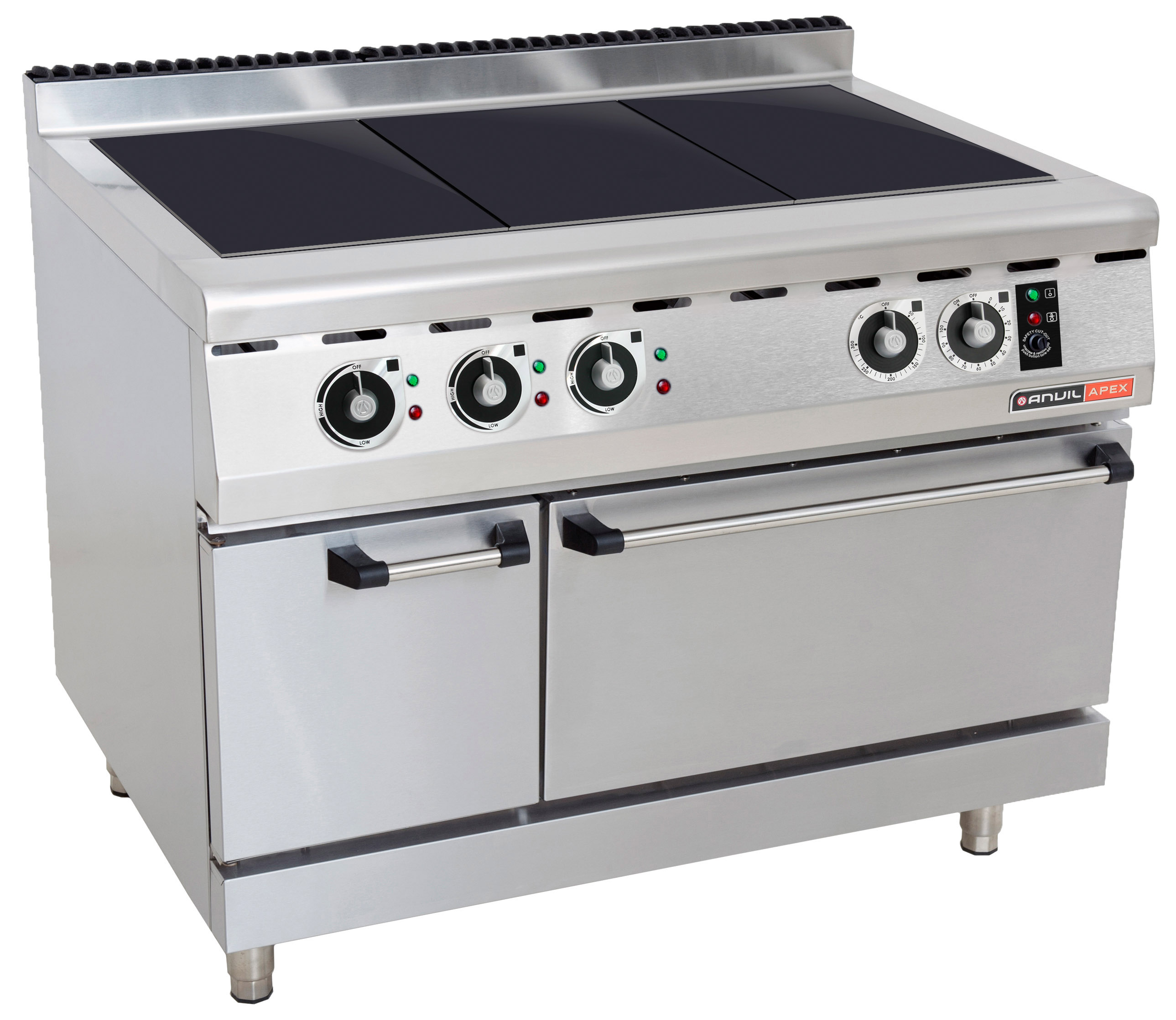 ELECTRIC SOLID TOP STOVE WITH ELECTRIC OVEN Catro Catering supplies