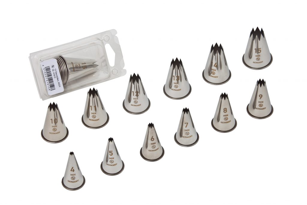 NOZZLE SETS – STAINLESS STEEL- STAR 12 piece