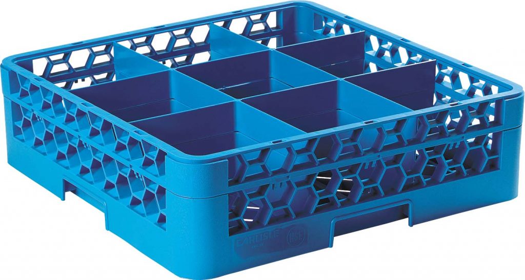 9 COMPARTMENT GLASS RACK