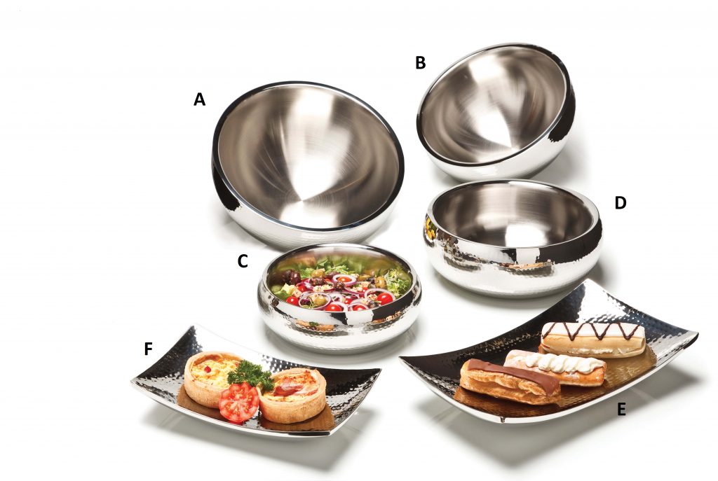 STAINLESS STEEL DISPLAYWARE-S/STEEL SERVING BOWL – 270mm